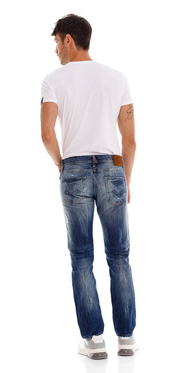 Jean Rigido Para Hombre Ronas Replay