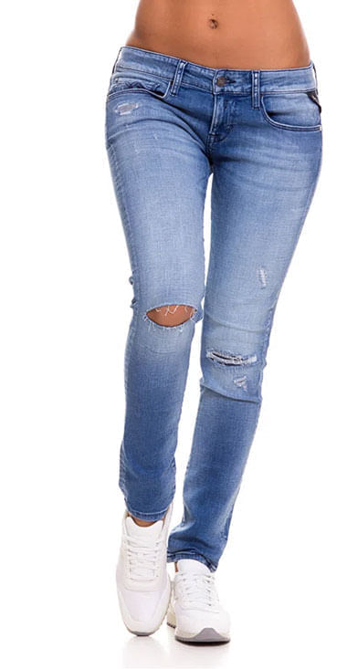 Jean Rigido Para Mujer Rose Replay