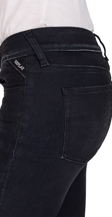 Jean Stretch Para Mujer Luz Coin Zip Replay