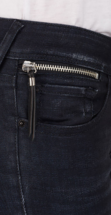 Jean Stretch Para Mujer Luz Coin Zip Replay