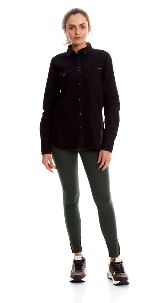 Camisa Para Mujer 6 Oz Black Denim Replay