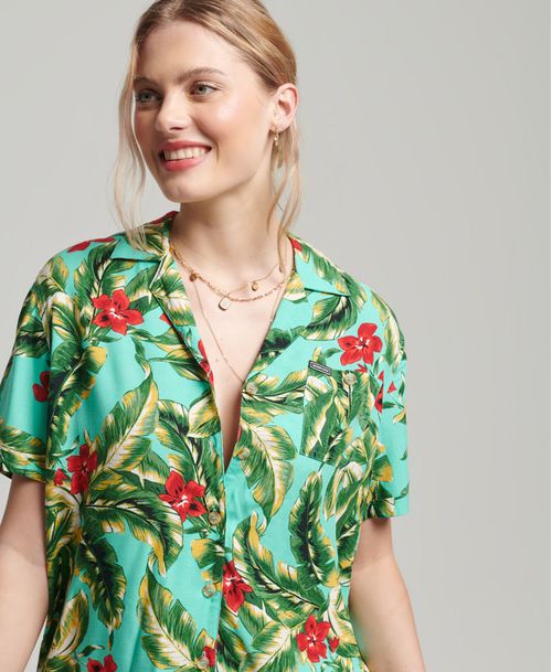 Camisa Manga Corta Para Mujer Vintage Resort Superdry