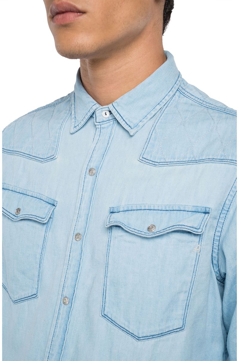 Camisa-Para-Hombre-6-Oz-Light-Indigo-C-Replay