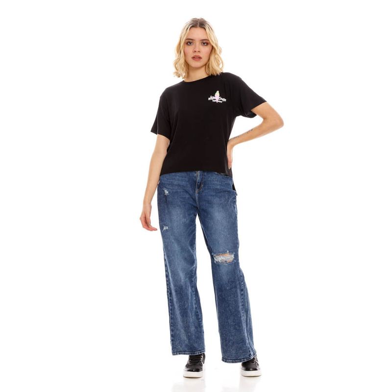 Camiseta-Manga-Corta-Para-Mujer-