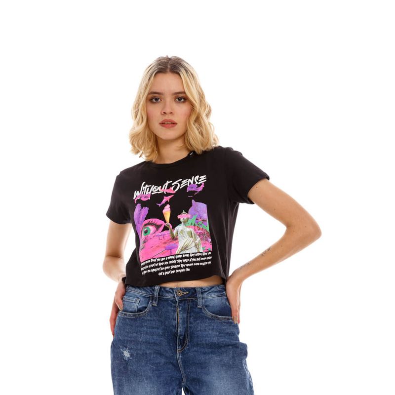 Camiseta-Manga-Corta-Para-Mujer-