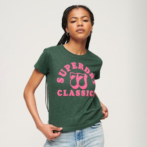 Camiseta Manga Corta Graphic Para Mujer Archive Neon Superdry