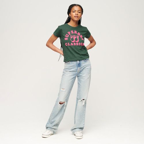 Camiseta Manga Corta Graphic Para Mujer Archive Neon Superdry