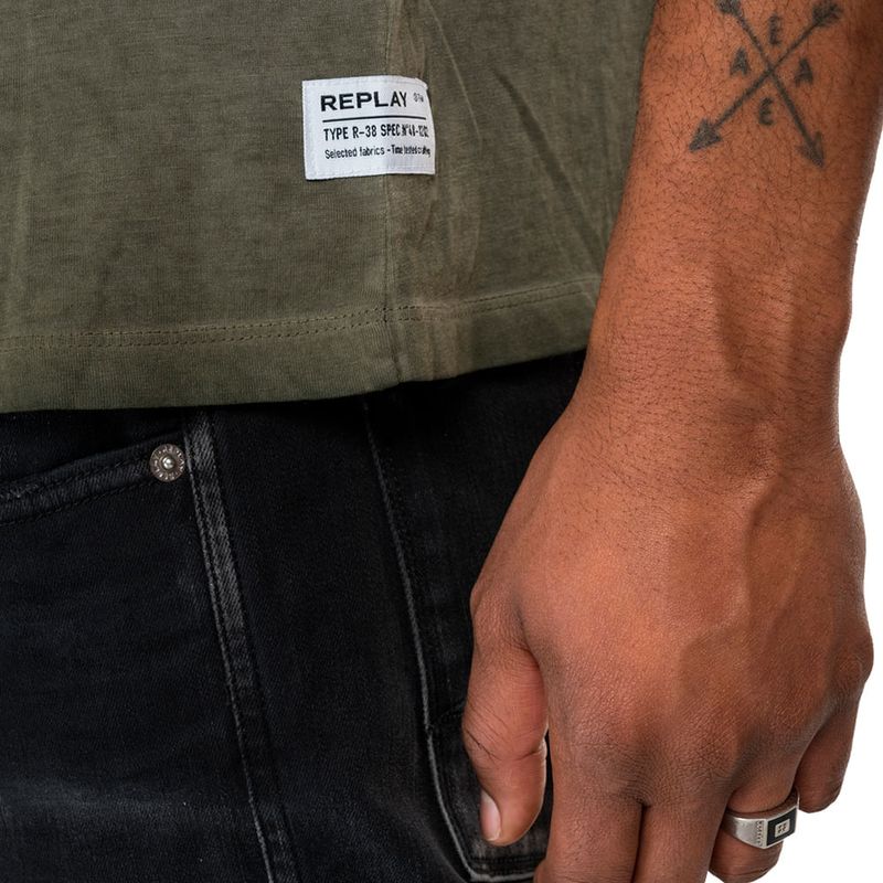 Camiseta-Para-Hombre-Garment-Dyed-Cotton-Jersey-Replay