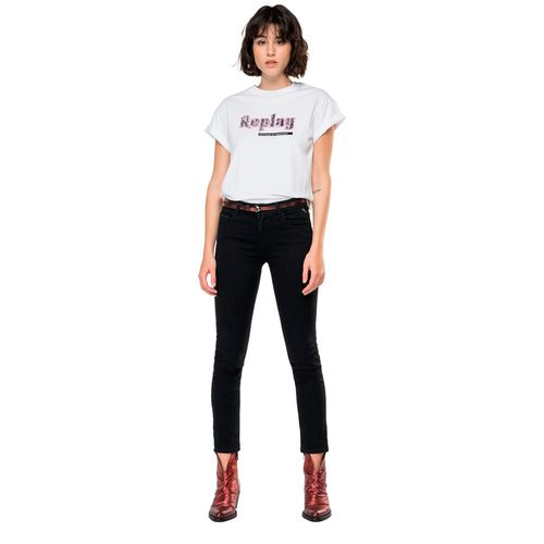 Camiseta Manga Corta Para Mujer Garment Dyed Light Cotton Replay
