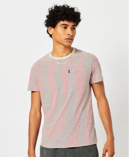 Camiseta Manga Corta Para Hombre Vle Stripe Superdry