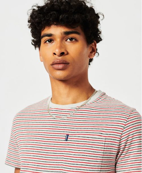 Camiseta Manga Corta Para Hombre Vle Stripe Superdry