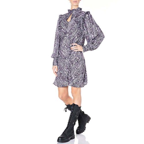 Vestido Medio Para Mujer All Over Printed Viscose Satin Replay