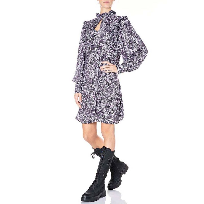 Vestido-Medio-Para-Mujer-All-Over-Printed-Viscose-Satin-Replay