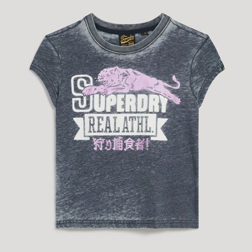 Camiseta Para Mujer Varsity Burnout Cap Slv Tee Superdry
