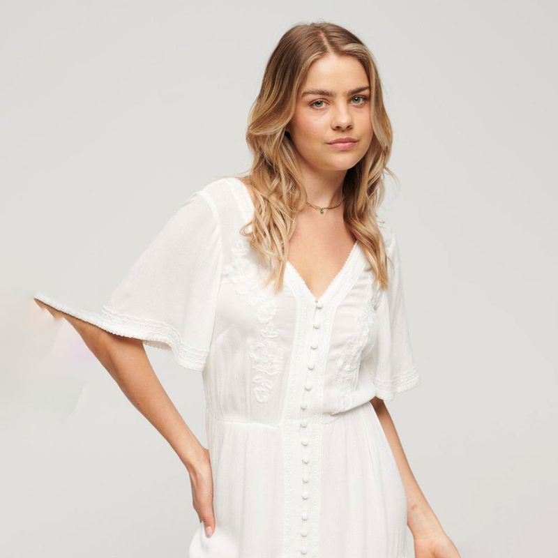 Vestido-Corto-Para-Mujer-Ss-Emb-Tiered-Midi-Superdry