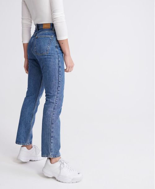 Jean Stretch Para Mujer High Rise Straight Superdry