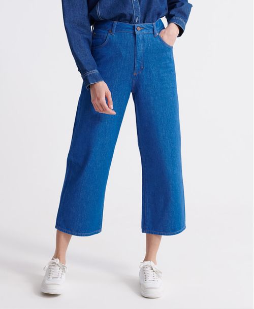 Jean Stretch Para Mujer Wide Leg Crop Superdry
