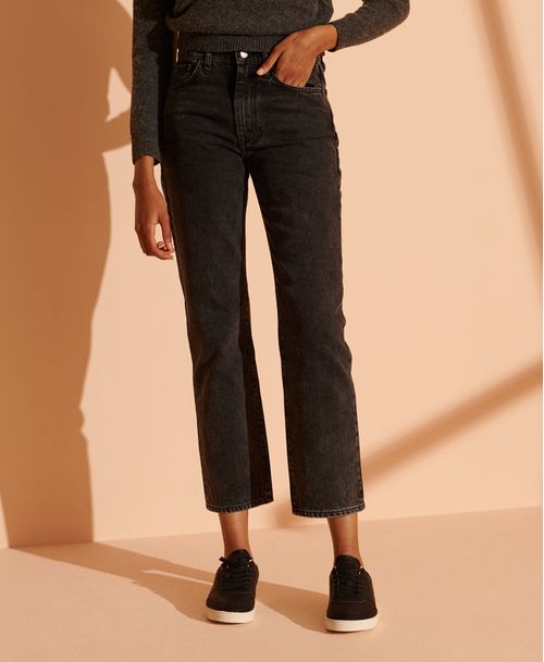Jean Stretch Para Mujer High Rise Straight Superdry