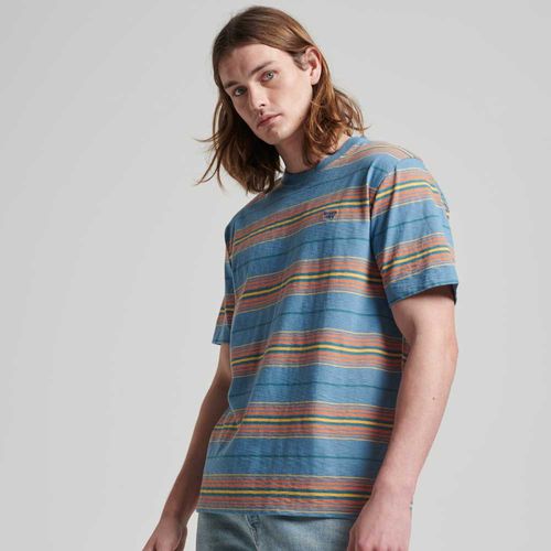 Camiseta Para Hombre Vintage Textured Stripe Superdry