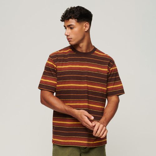 Camiseta Para Hombre Vintage Textured Stripe Superdry