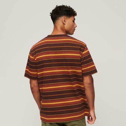 Camiseta Para Hombre Vintage Textured Stripe Superdry