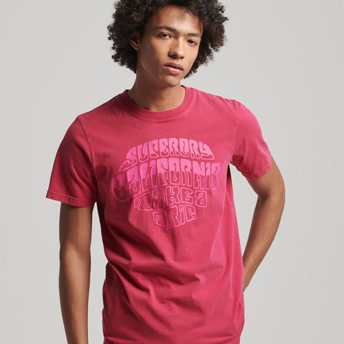 Camiseta Manga Corta Para Hombre Vintage Psych Rock Script Superdry