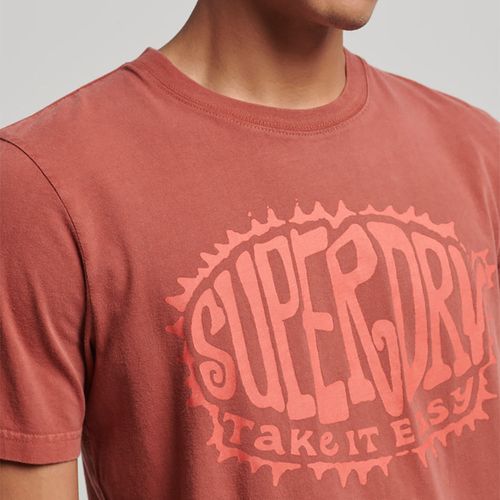 Camiseta Manga Corta Para Hombre Vintage Psych Rock Script Superdry