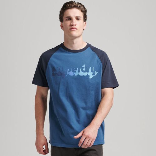 Camiseta Manga Corta Para Hombre Vintage Shadow Raglan Superdry