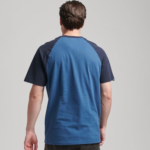 Camiseta Manga Corta Para Hombre Vintage Shadow Raglan Superdry