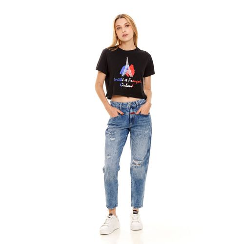 Camiseta Manga Corta Para Mujer