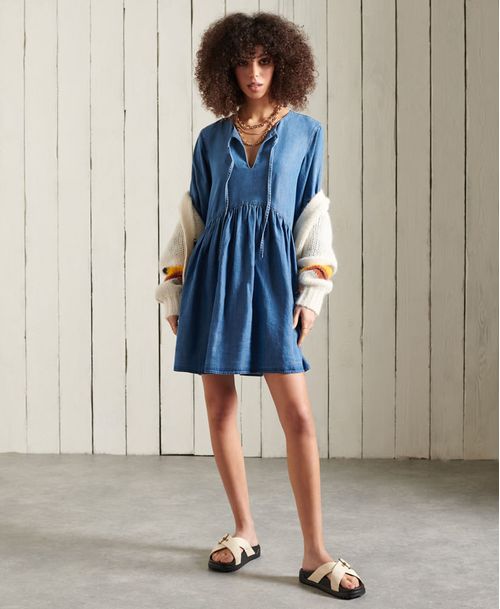 Vestido Corto Para Mujer Ls Tencel Dress Superdry