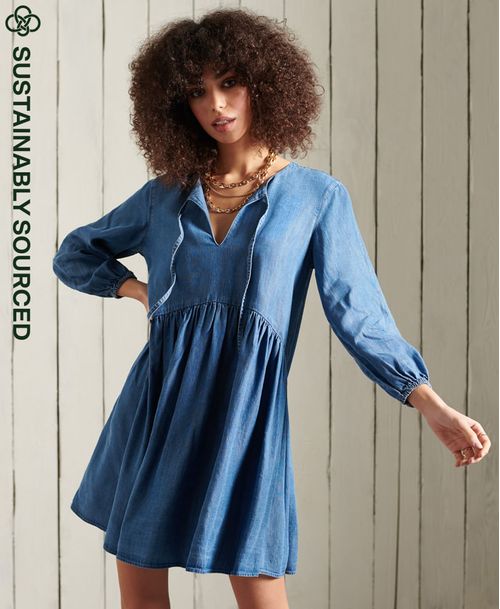 Vestido Corto Para Mujer Ls Tencel Dress Superdry