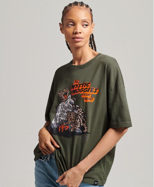 Camiseta Manga Corta Para Mujer Vintage Bmovie Boxy Superdry