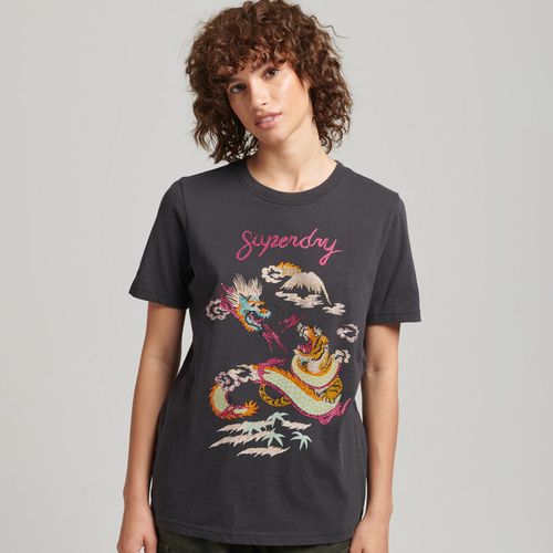 Camiseta Manga Corta Para Mujer Vintage Suka Graphic Superdry