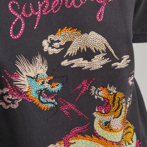 Camiseta Manga Corta Para Mujer Vintage Suka Graphic Superdry