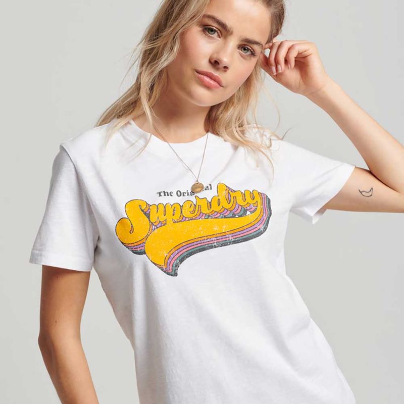 Camiseta-Para-Mujer-Vintage-Rainbow-Superdry