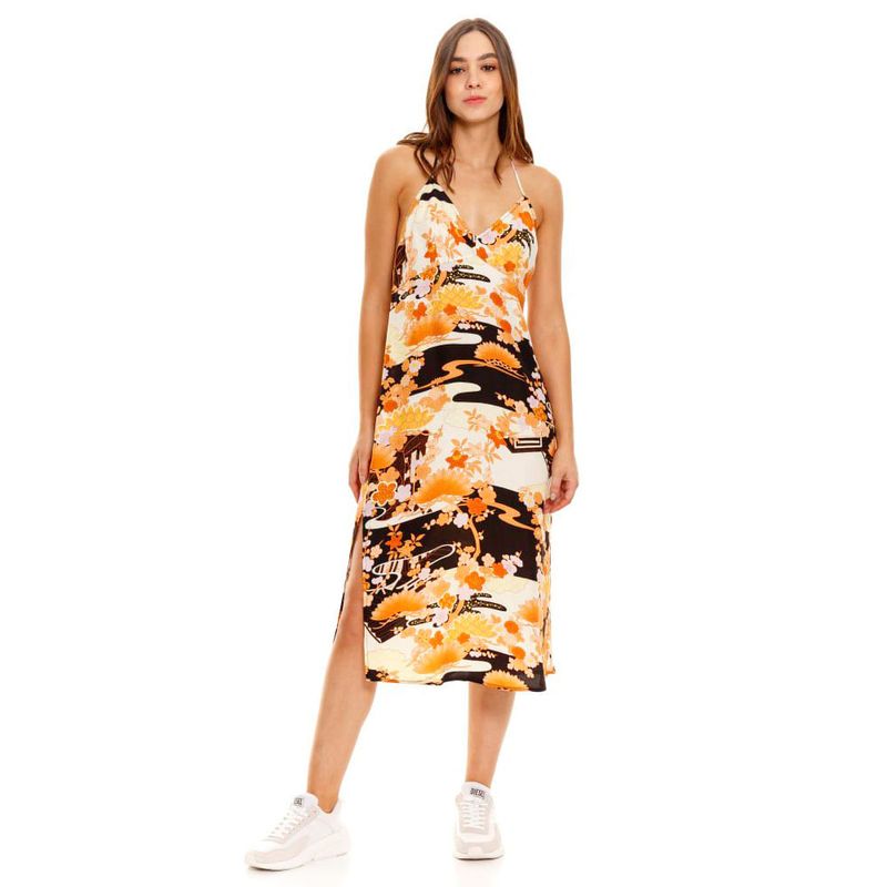 Vestido-Largo-Para-Mujer-Vintage-Midi-Halter-Superdry