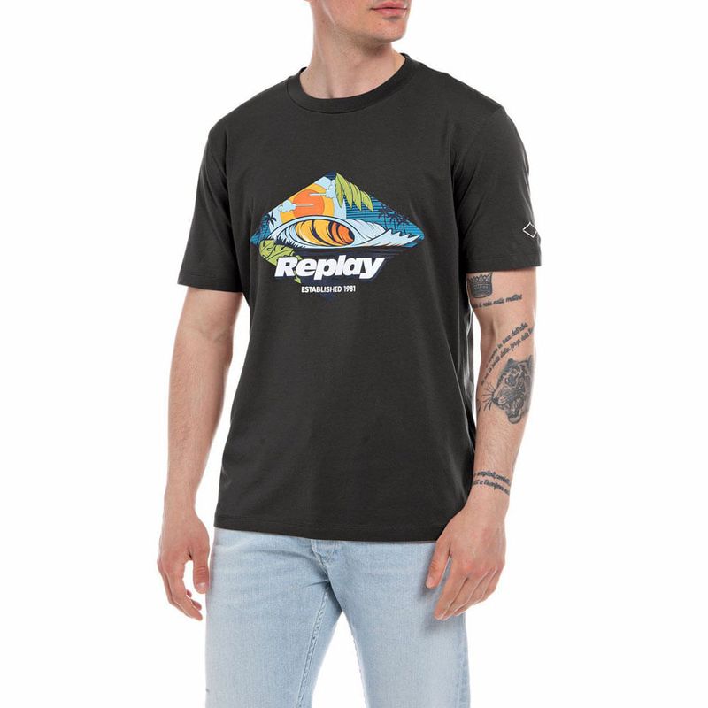 Camiseta-Manga-Corta-Para-Hombre-Replay