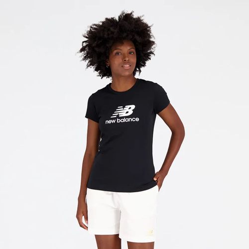 Camiseta Manga Corta Para Mujer Essentials Stacked Logo New Balance