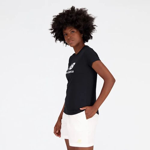 Camiseta Manga Corta Para Mujer Essentials Stacked Logo New Balance