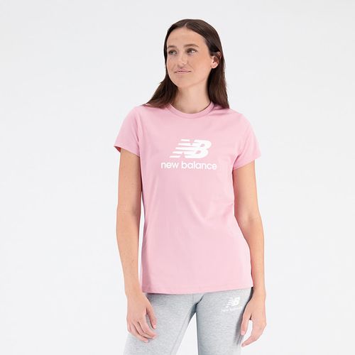 Camiseta Manga Corta Para Mujer Essentials Stacked Logo New Balance