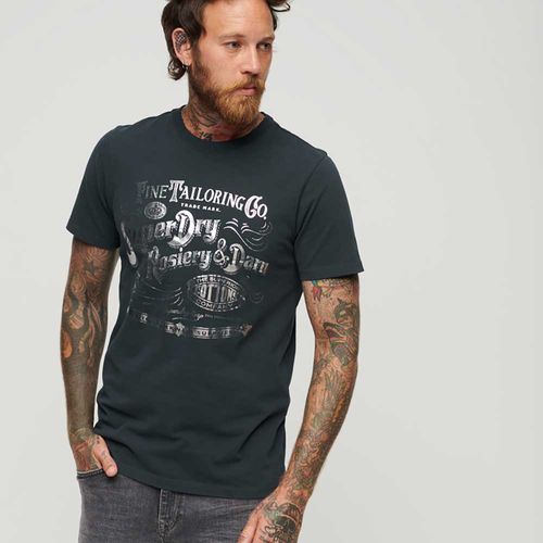 Camiseta Para Hombre Metallic Workwear Graphic Superdry