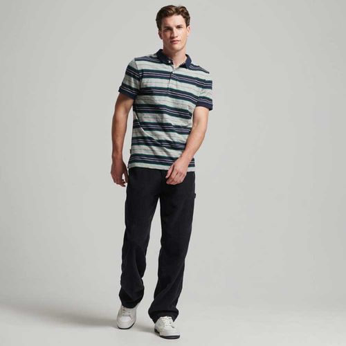 Jersey stripe polo shirt Para Hombre Superdry
