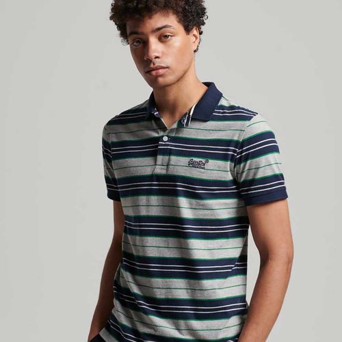 Jersey stripe polo shirt Para Hombre Superdry