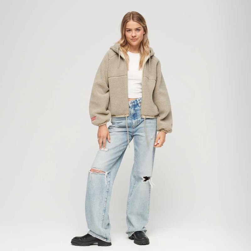 Chaqueta-Casual-Para-Mujer-Borg-Boxy-Superdry
