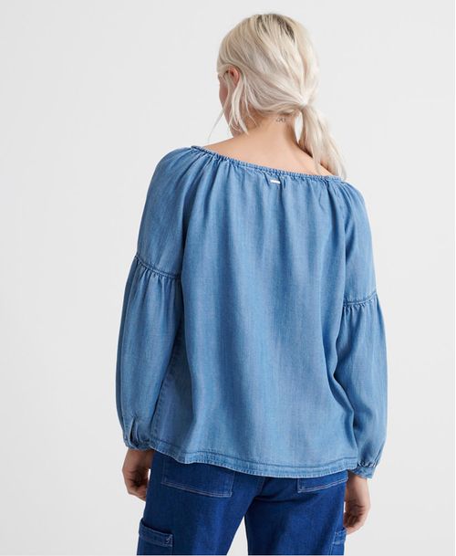 Camiseta Larga Para Mujer Arizona Peek A Boo Top Superdry