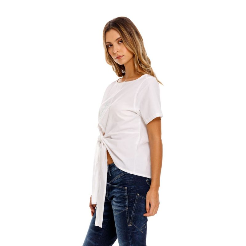 Camisa-Manga-Corta-Para-Mujer-Girbaud
