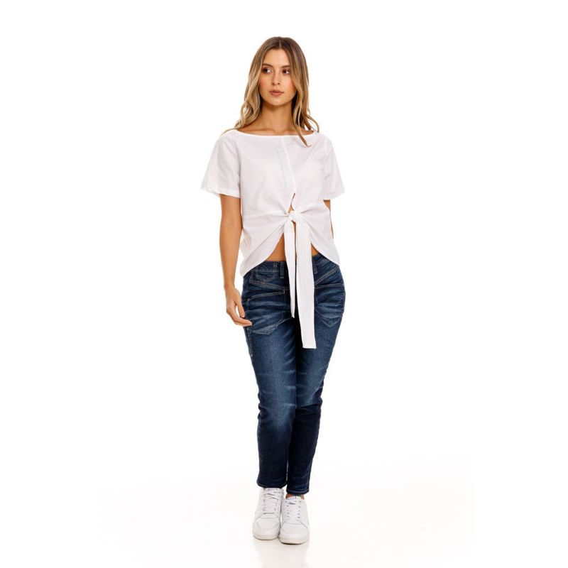 Camisa-Manga-Corta-Para-Mujer-Girbaud