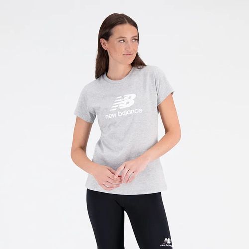 Camiseta Manga Corta Para Mujer Essentials Stacked Logo New Balance