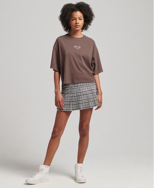 Camiseta Manga Corta Para Mujer Code Heritage Boxy Os Superdry